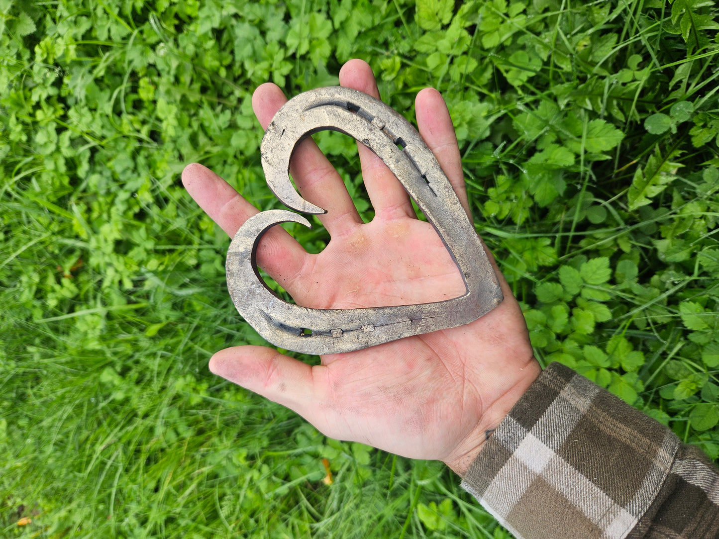 Forged Lucky Horseshoe Hearts