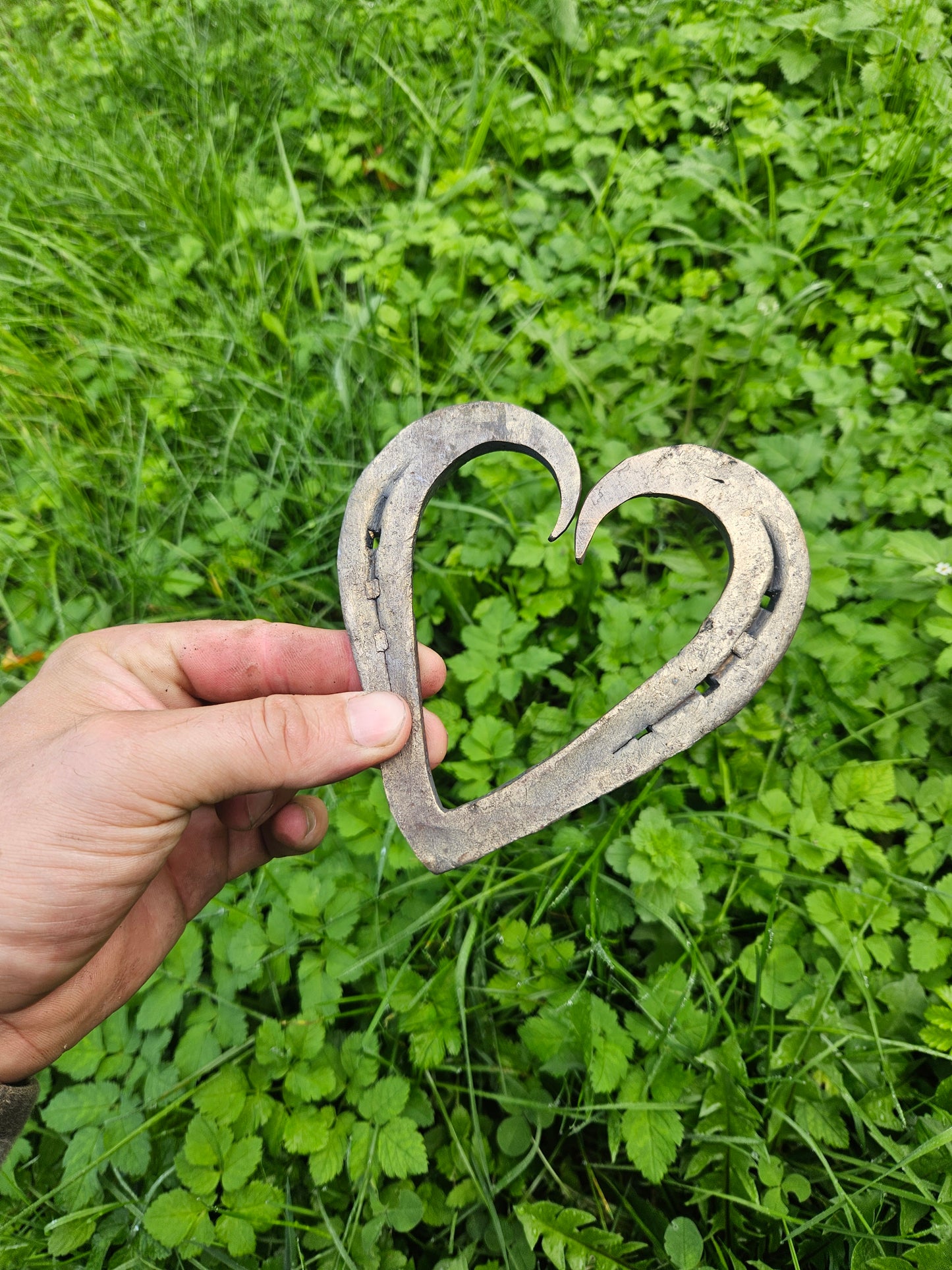 Forged Lucky Horseshoe Hearts