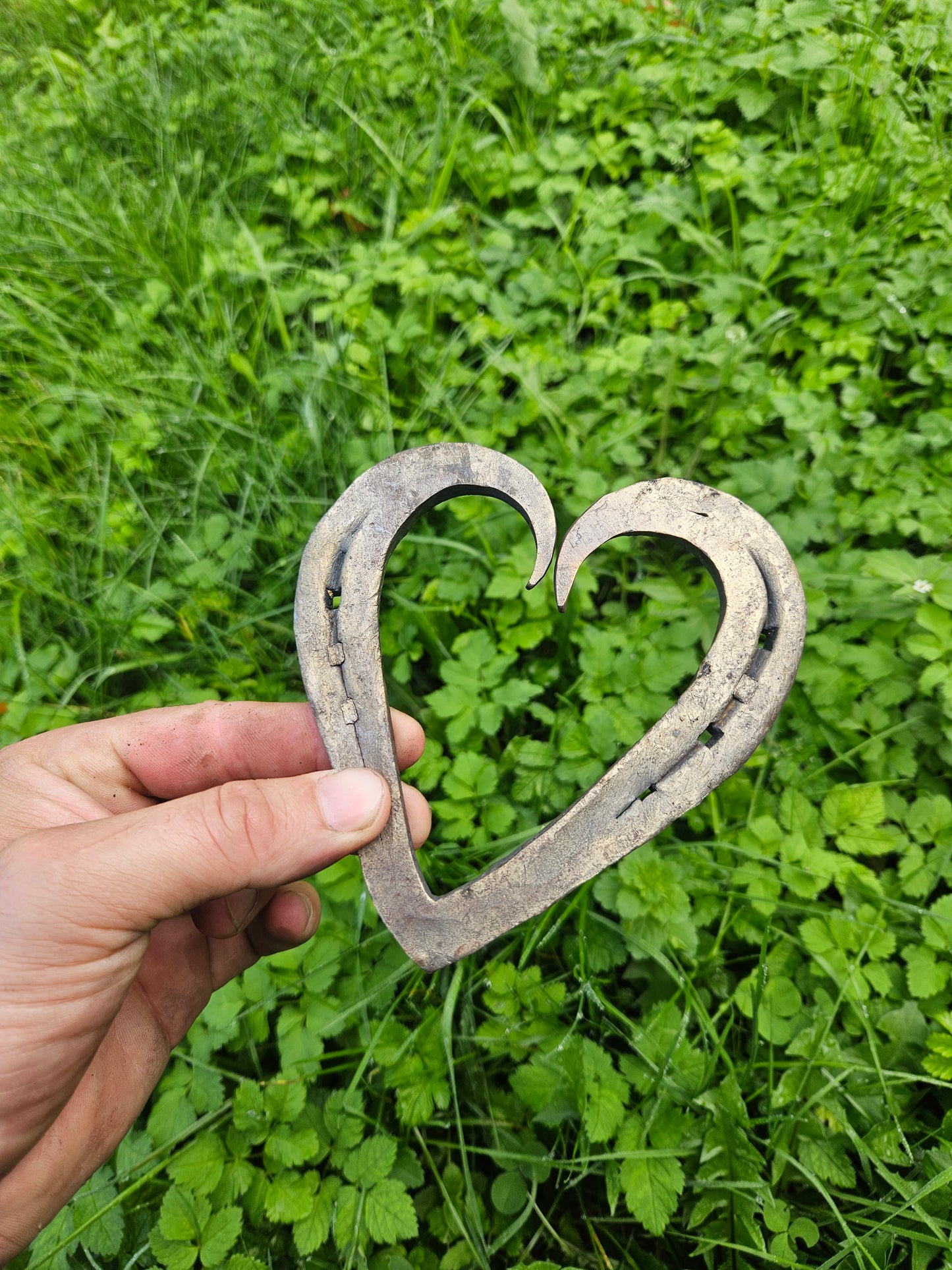 Forged Lucky Horseshoe Hearts