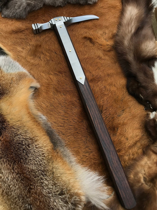 English Warhammer Battle Weapon History Replica Spiked Hammer Armour Piercing Reenactment Hammer