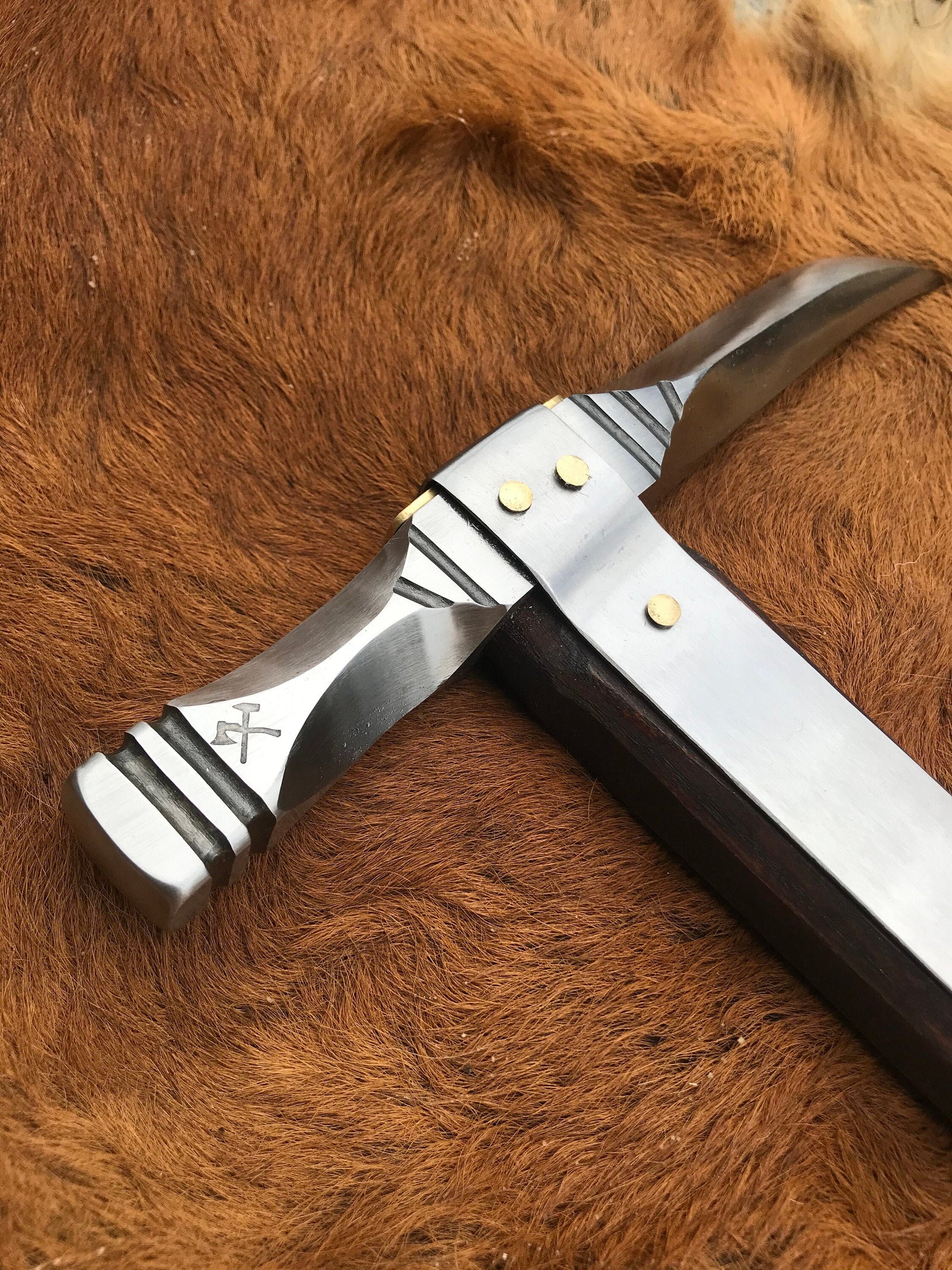 English Warhammer Battle Weapon History Replica Spiked Hammer Armour Piercing Reenactment Hammer