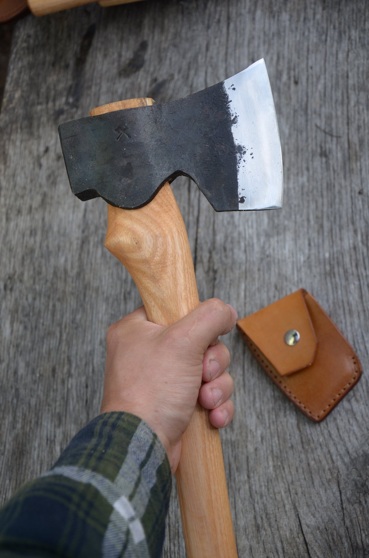 Hand Forged Camping Axe 16'' - 40cm Bushcraft Axe Hunting Axe Hunters Outdoors Survival Hatchet 16''