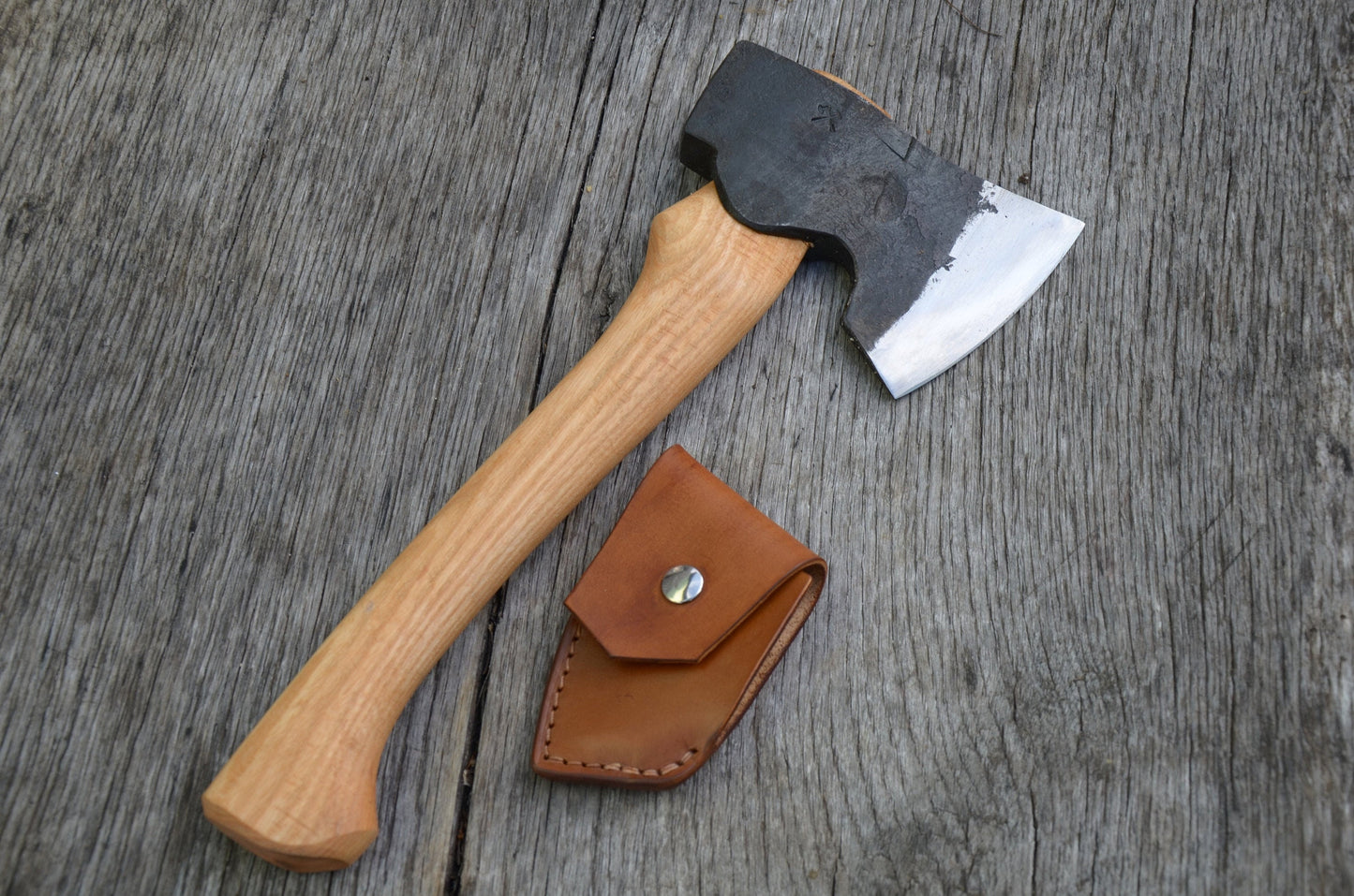 Hand Forged Camping Axe 14'' - 35cm Bushcraft Carving Axe Hunting Axe Hunters Outdoors Survival Hatchet 14''