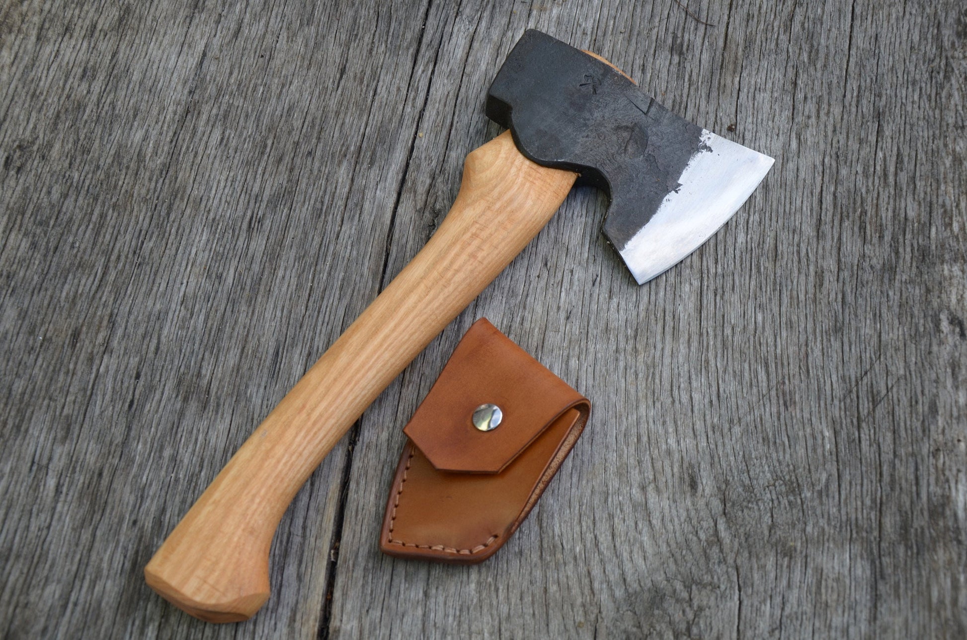 Hand Forged Camping Axe 14'' - 35cm Bushcraft Carving Axe Hunting Axe Hunters Outdoors Survival Hatchet 14''