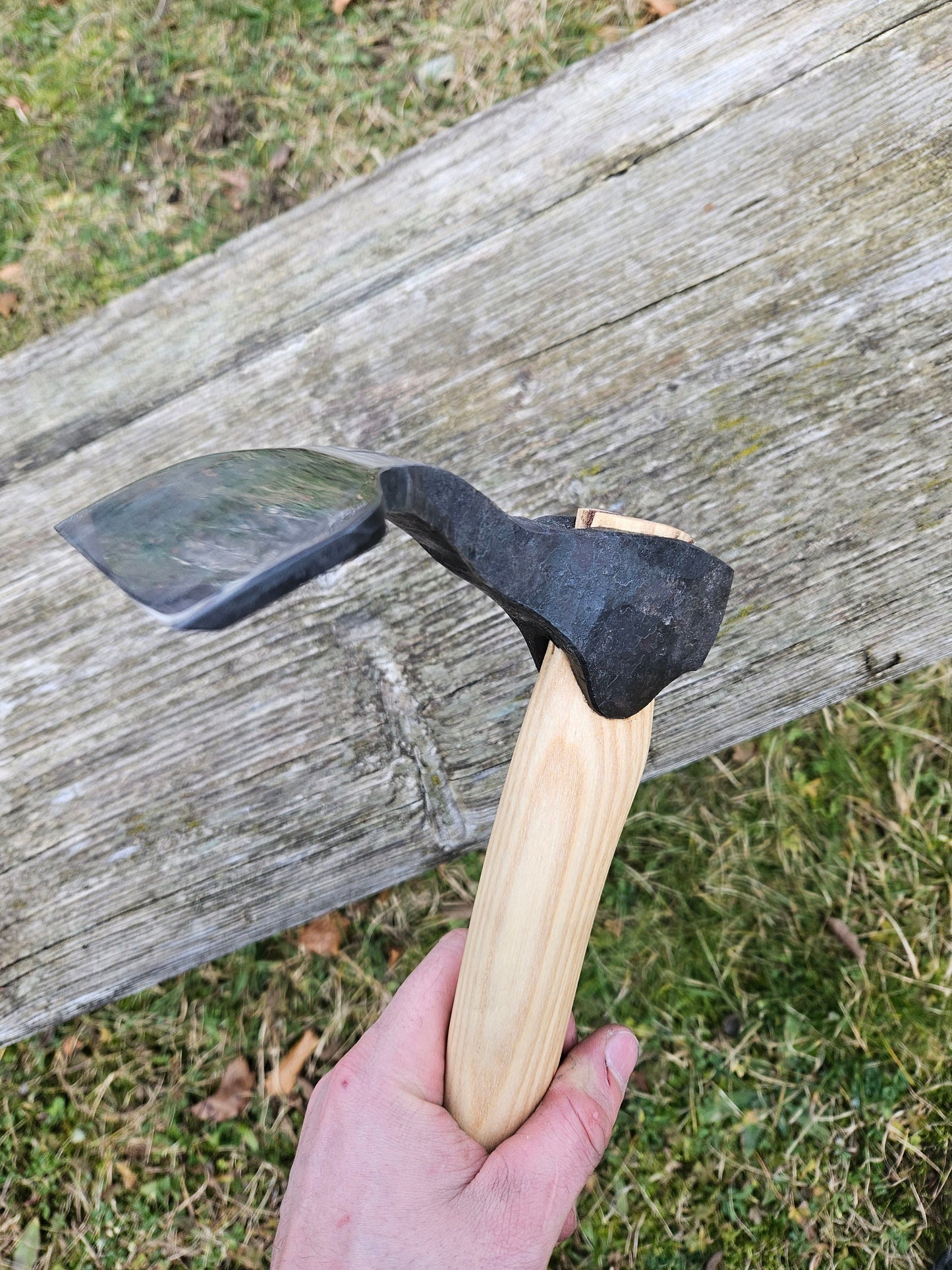 Large Flat Adze 80mm Planishing Adze Texturizing Adze Cabin Build Adze Round Adze