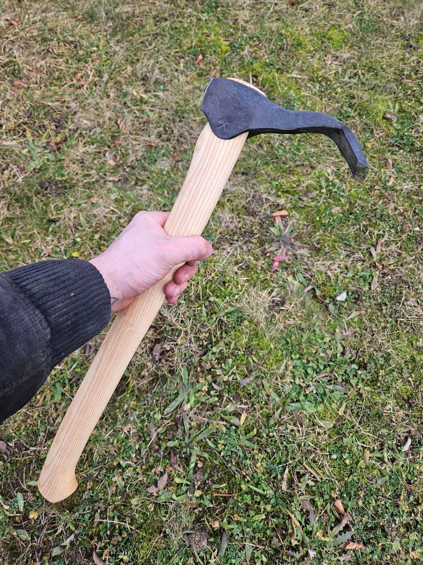 Large Flat Adze 80mm Planishing Adze Texturizing Adze Cabin Build Adze Round Adze