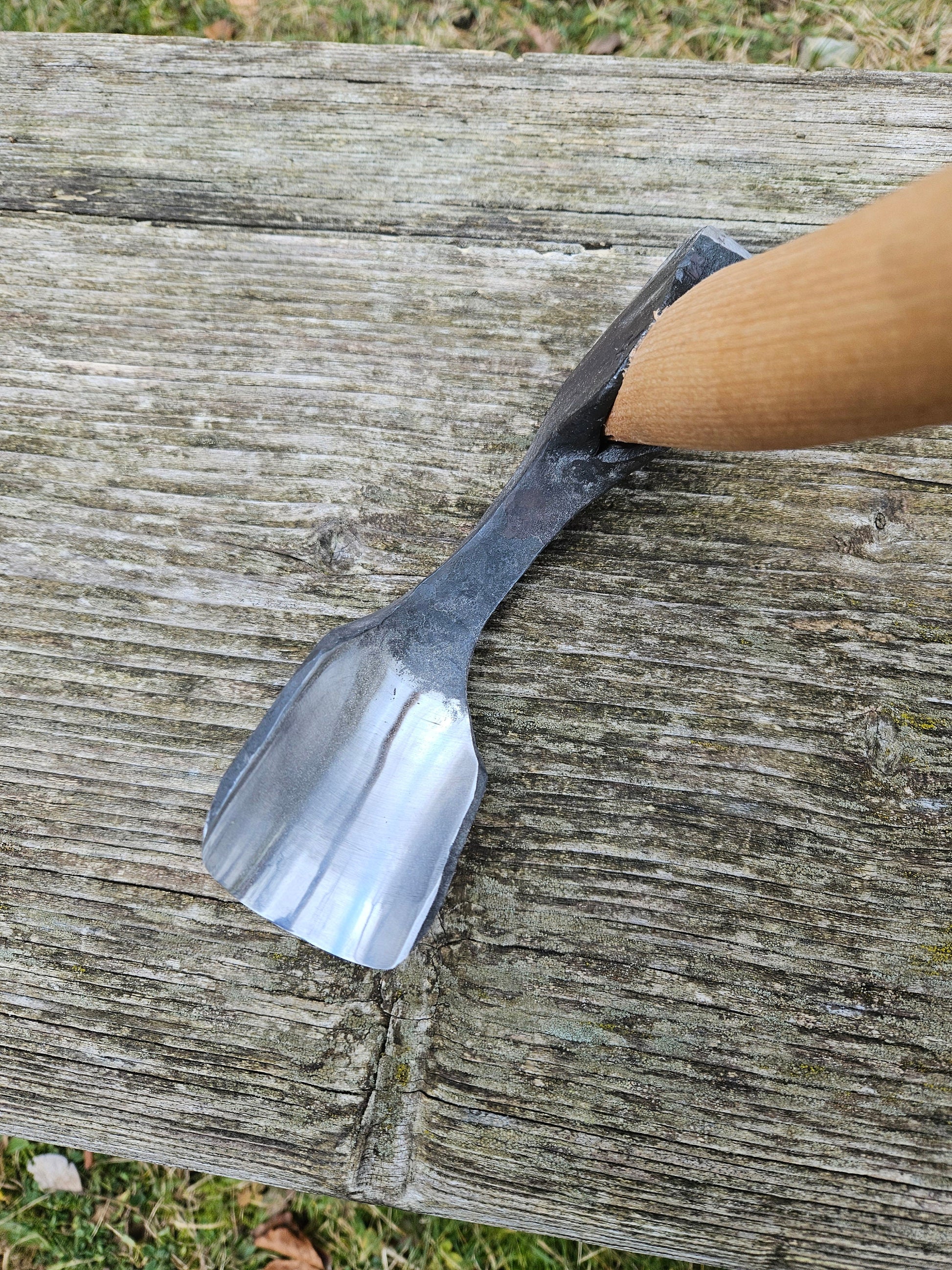 Classic Round Adze Deep Reach Adze Gouge 50mm / 2'' Bowl Adze Spoon Carving Log Cabin Adze