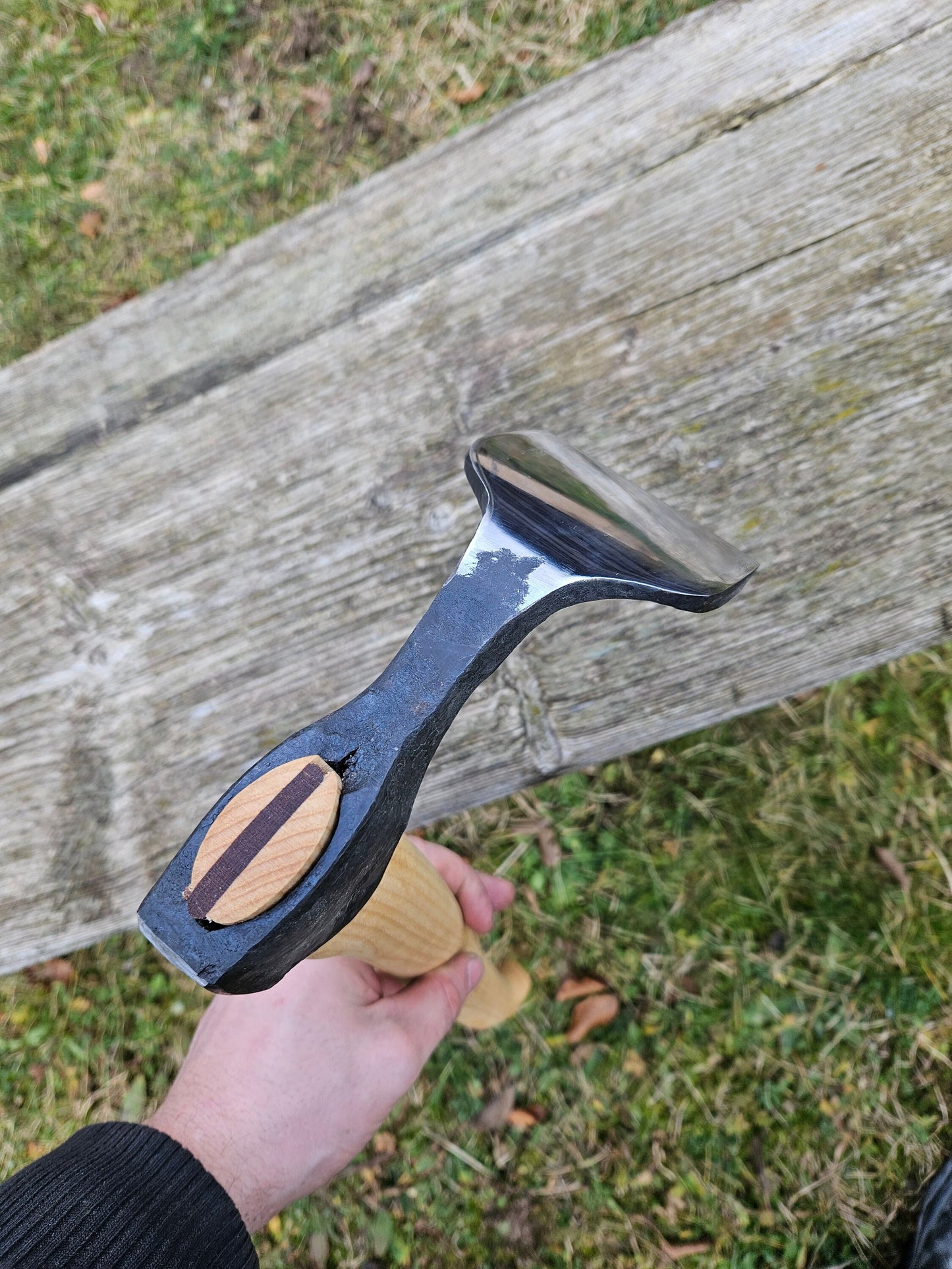 Large Flat Adze 80mm Planishing Adze Texturizing Adze Cabin Build Adze Round Adze