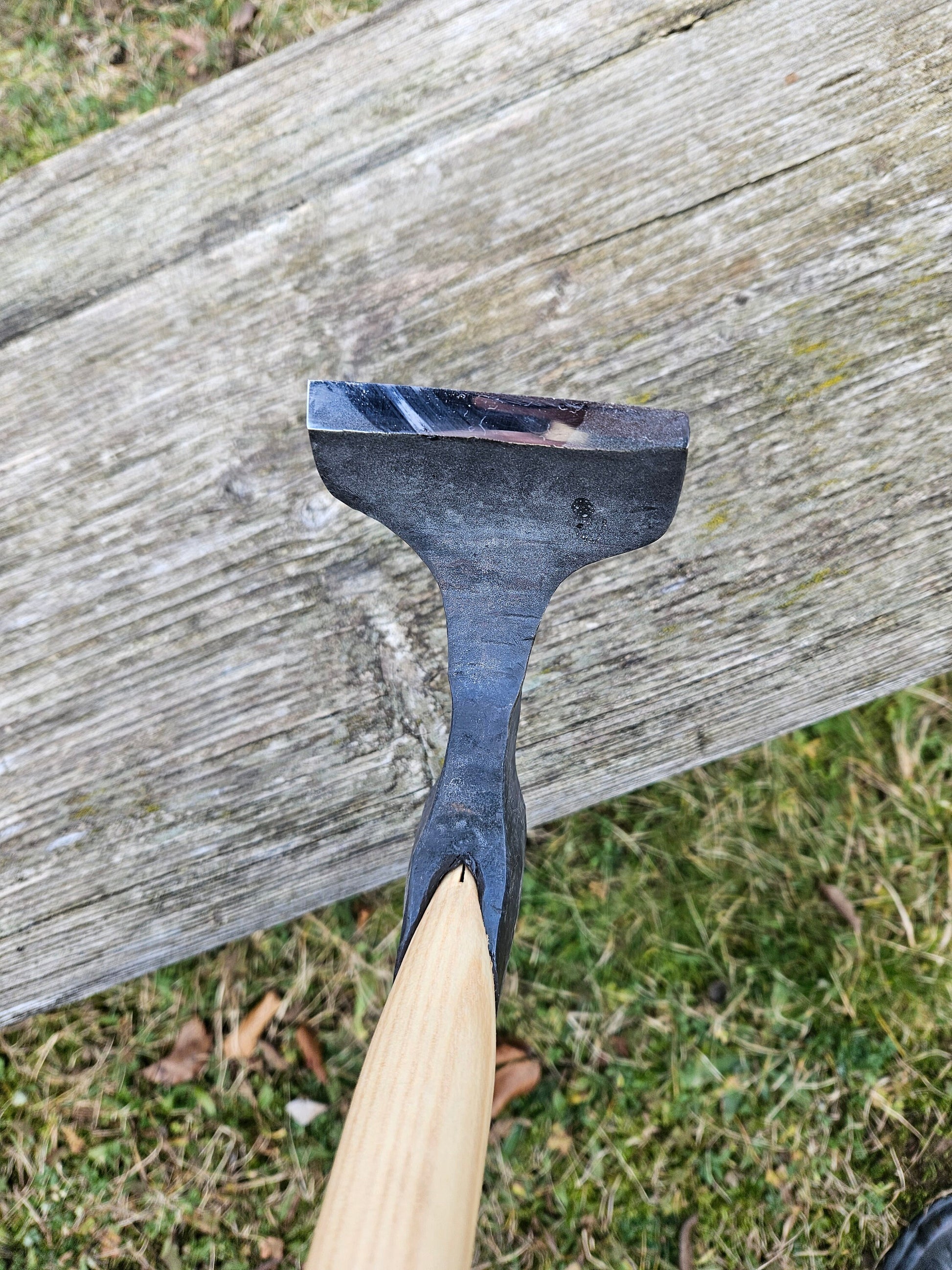 Large Flat Adze 80mm Planishing Adze Texturizing Adze Cabin Build Adze Round Adze