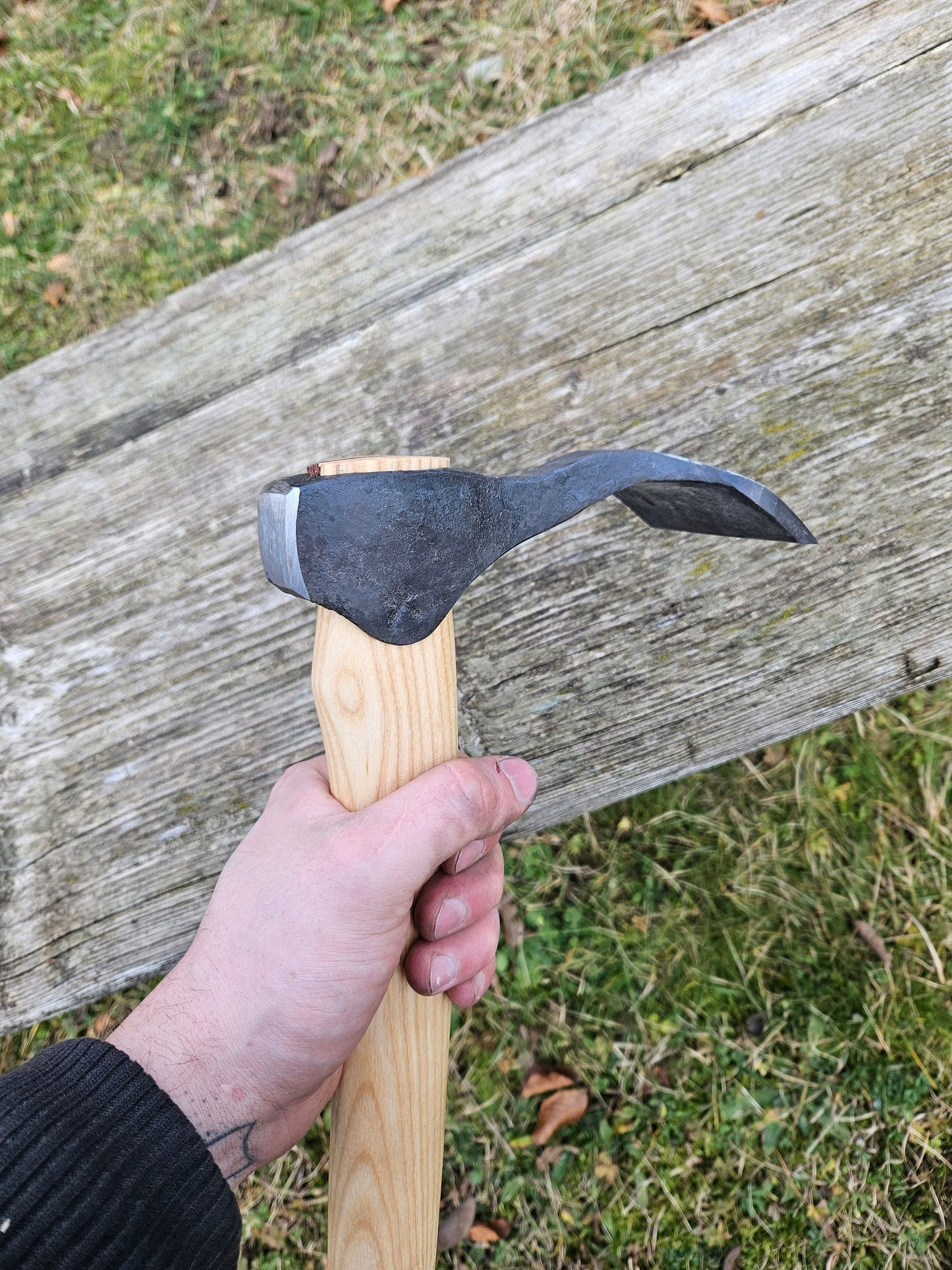 Large Flat Adze 80mm Planishing Adze Texturizing Adze Cabin Build Adze Round Adze