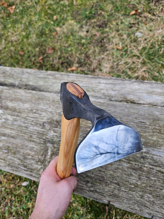 Flat Adze Planishing Adze 100mm Cabin Build Adze Gouging Round Adze