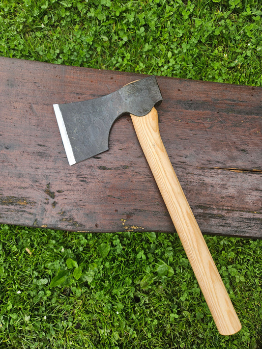 Carpenter's Axe Carving Axe Log Cabin Build Axe Blacksmith Hand Forged Axe Bushcraft Sloyd Woodworking Axe