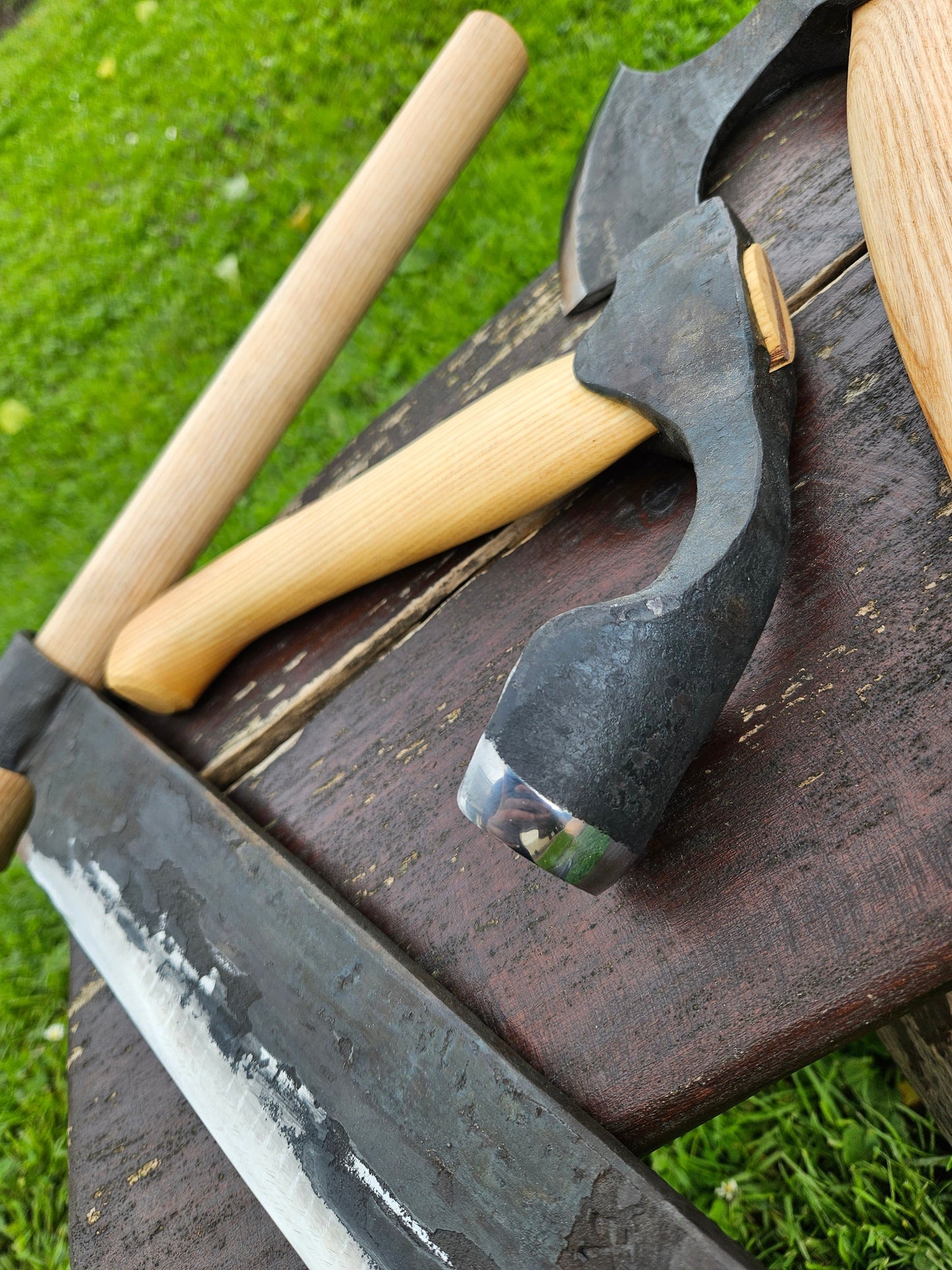 Hand Forged Woodworking Kit - Starting Set including Froe, Carving Axe, Adze, Great for Beginners or Pros Sloyd Spoon Froe Adze Axe Chisel