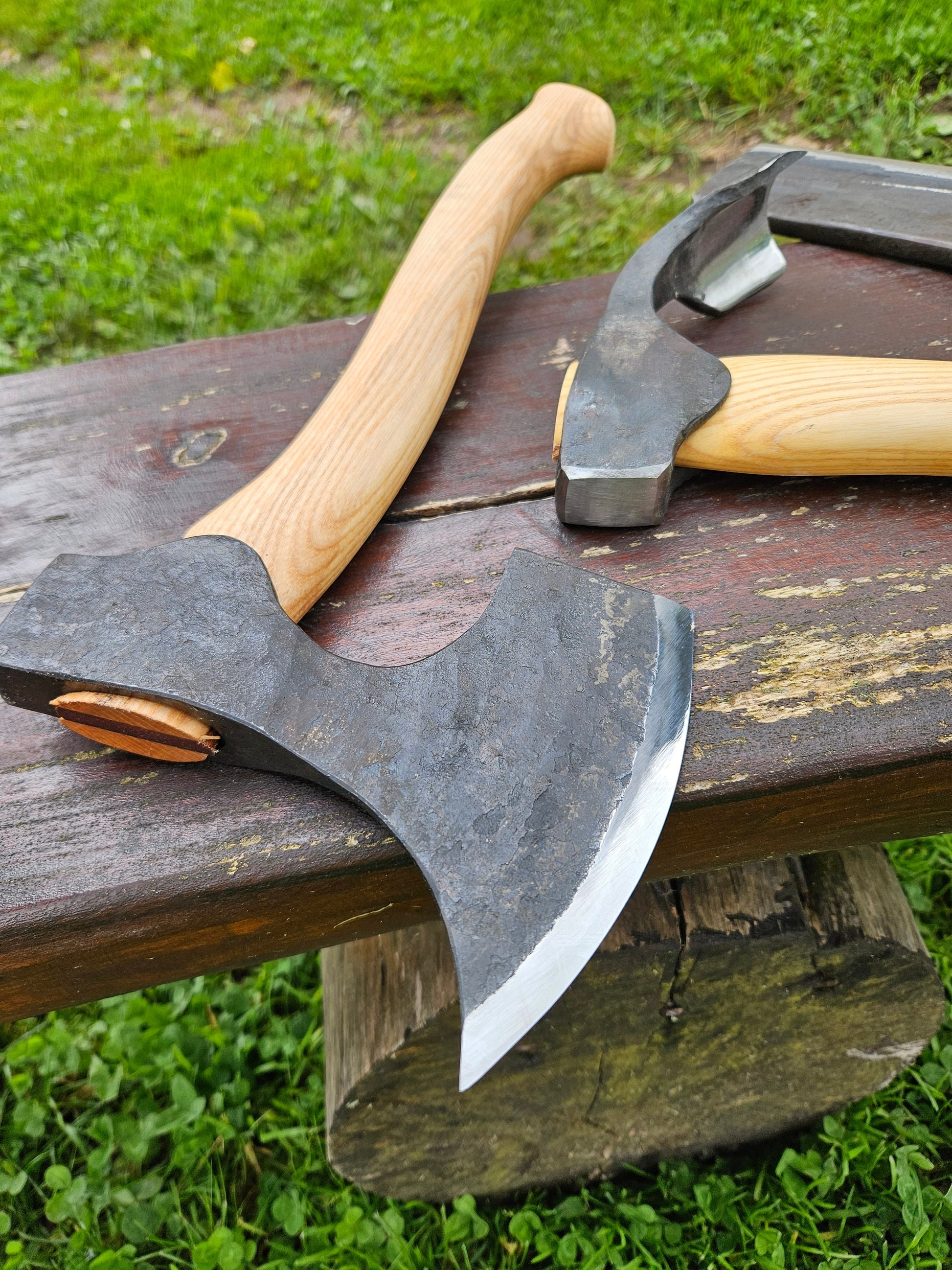 Hand Forged Woodworking Kit - Starting Set including Froe, Carving Axe, Adze, Great for Beginners or Pros Sloyd Spoon Froe Adze Axe Chisel