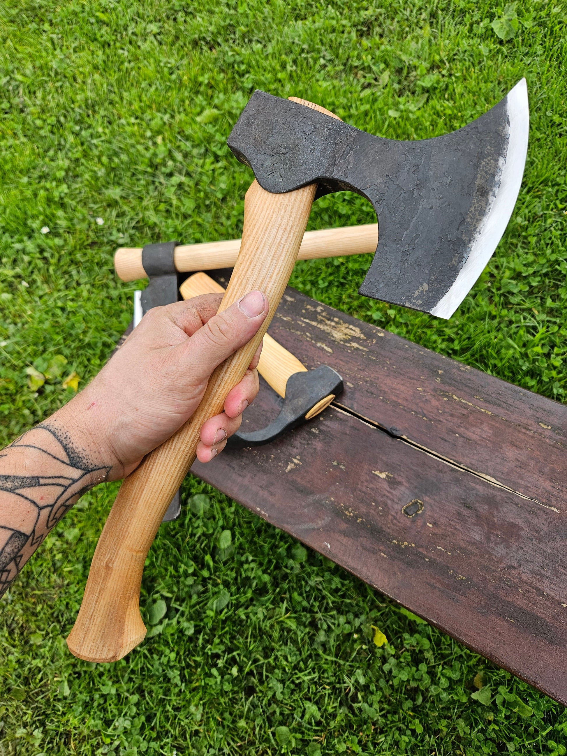 Hand Forged Woodworking Kit - Starting Set including Froe, Carving Axe, Adze, Great for Beginners or Pros Sloyd Spoon Froe Adze Axe Chisel